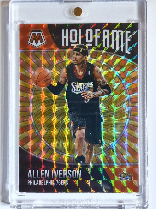 2020 Panini Mosaic Allen Iverson #8 REACTIVE YELLOW /99 Prizm - Ready to Grade