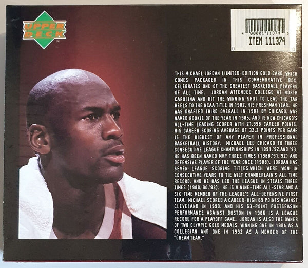 1995 Upper Deck Michael Jordan 23KT Gold Card - Factory Sealed Box