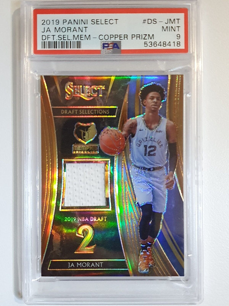 2019 Select Ja Morant Rookie #PATCH COPPER /49 Worn Jersey - PSA 9