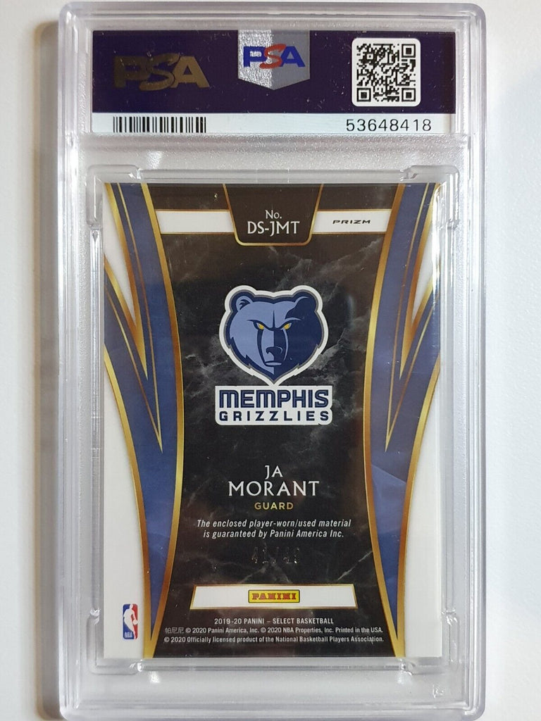 2019 Select Ja Morant Rookie #PATCH COPPER /49 Worn Jersey - PSA 9 