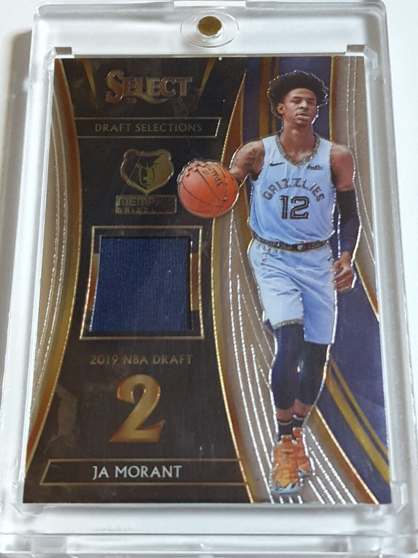 2019 Panini Select Ja Morant Rookie #PATCH Game Worn Jersey RC - Rare