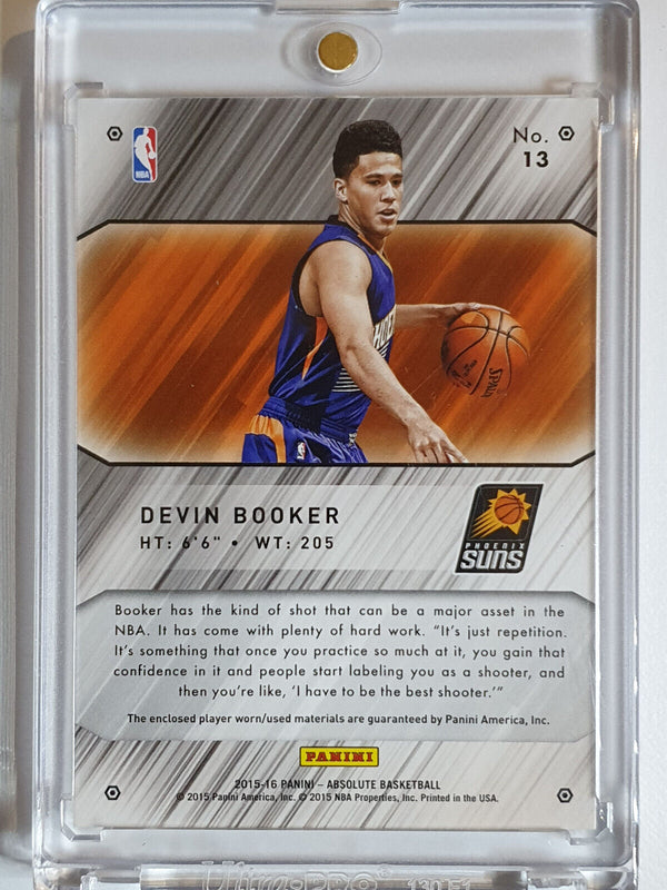 2015 Absolute Devin Booker Rookie #PATCH /99 Used Ball & Dual Jerseys