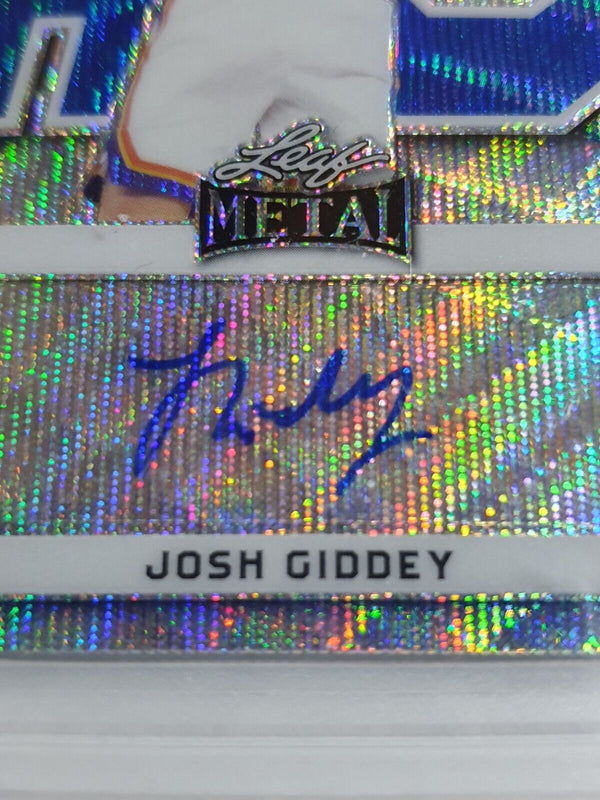 2021 Leaf Metal Josh Giddey AUTO Rookie BLUE WAVE 1/1 One of One - Factory Case