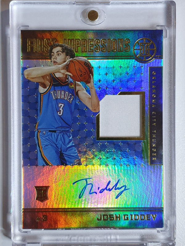 2021 Illusions Josh Giddey Rookie Patch Auto (RPA) HOLO First Impressions - Rare