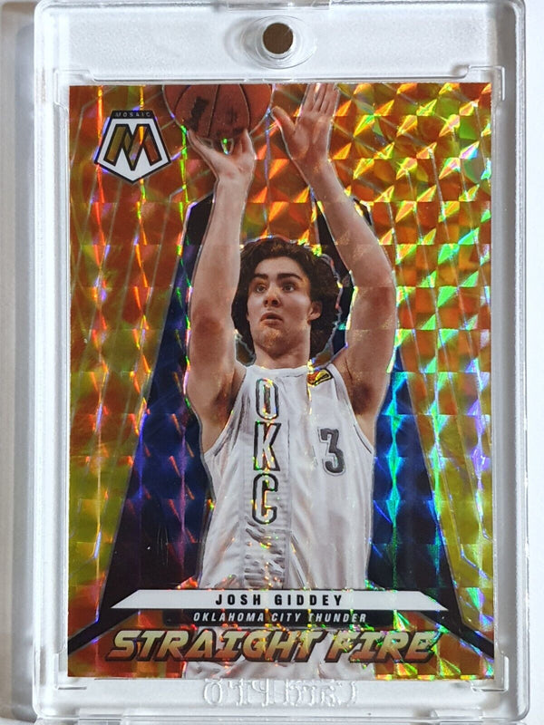 2020 Panini Mosaic Josh Giddey #10 Straight Fire Prizm - Ready to Grade