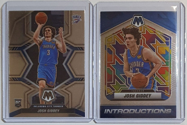 2021 Panini Mosaic Josh Giddey Rookie Lot of 2 RCs #7 #210 - Ready to Grade