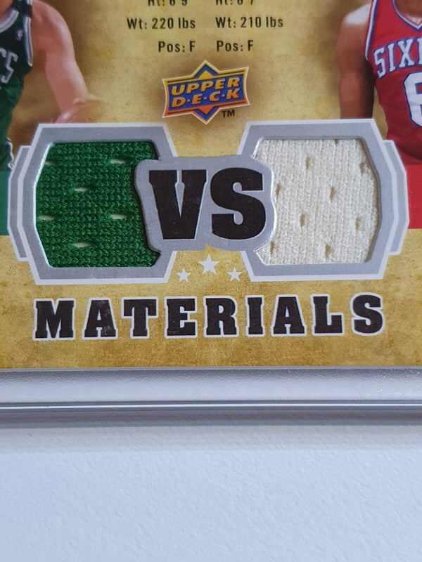 2009 Upper Deck Larry Bird Julius Erving #PATCH /600 Game Worn Dual Jerseys