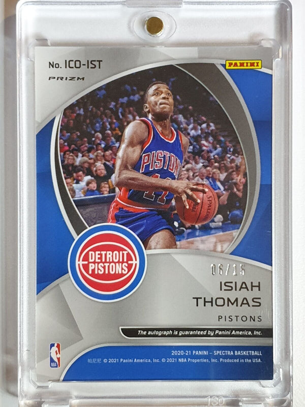 2020 Panini Spectra Isiah Thomas AUTO META /15 Prizm Autograph - Rare