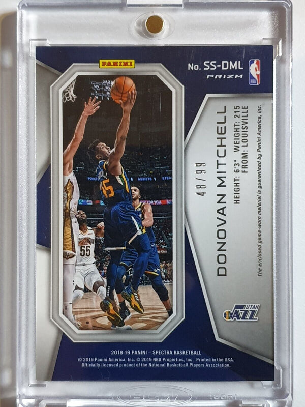 2018 Spectra Donovan Mitchell #PATCH Silver /99 Game Worn Jersey - Rare