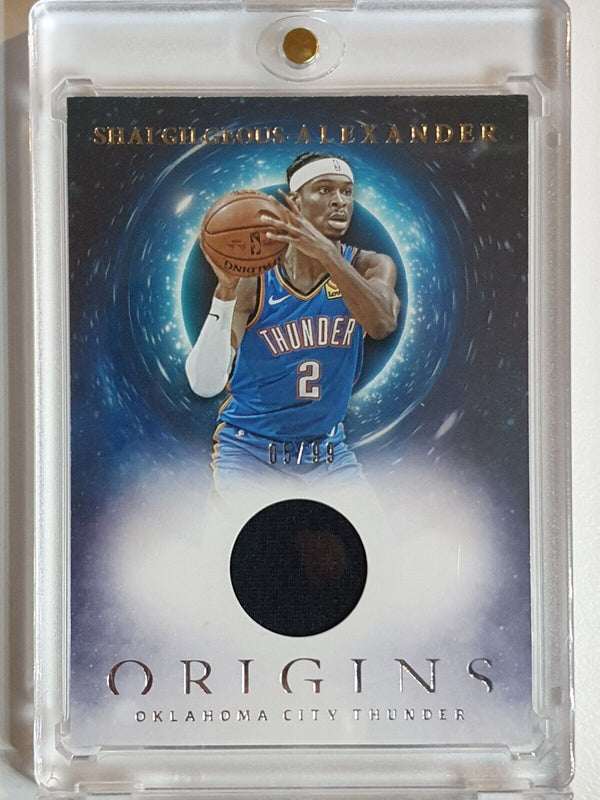 2020 Origins Shai Gilgeous-Alexander #PATCH BLUE /99 Game Worn Jersey - Rare