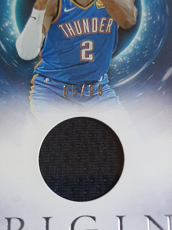 2020 Origins Shai Gilgeous-Alexander #PATCH BLUE /99 Game Worn Jersey - Rare