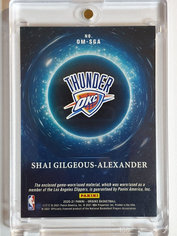 2020 Origins Shai Gilgeous-Alexander #PATCH BLUE /99 Game Worn Jersey - Rare