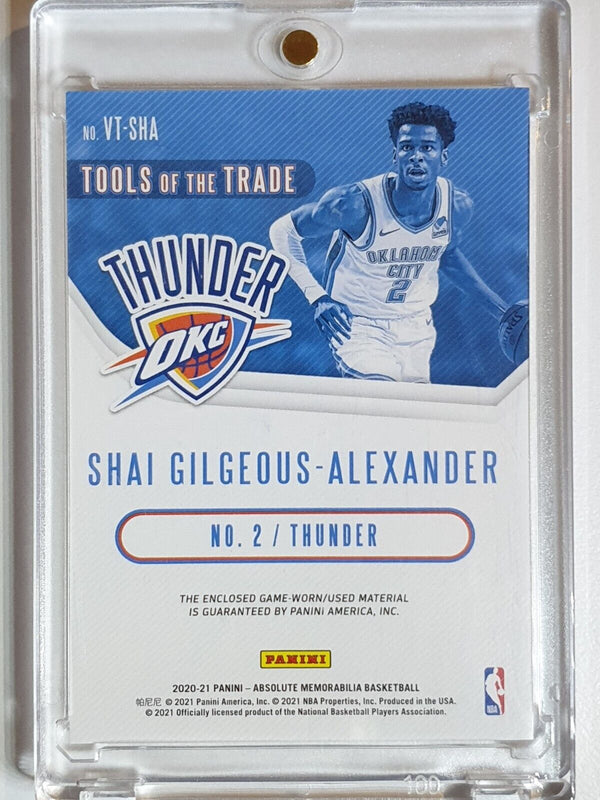 2020 Panini Absolute Shai Gilgeous-Alexander DUAL PATCH Game Worn Jersey - Rare