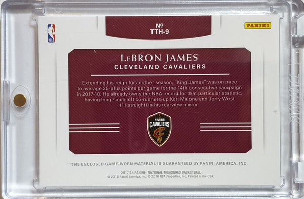 2017 National Treasure LeBron James #PATCH /99 Game Worn Jersey - Rare