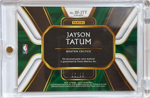 2018 Panini Select Jayson Tatum #PATCH PURPLE Prizm /99 Game Worn Jersey - Rare