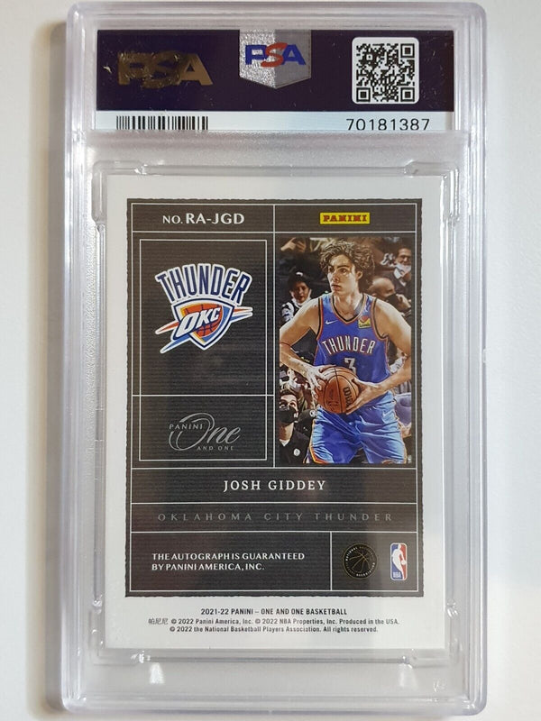 2021 One and One Josh Giddey AUTO /99 Rookie Autograph RC - PSA 9 (POP 1)