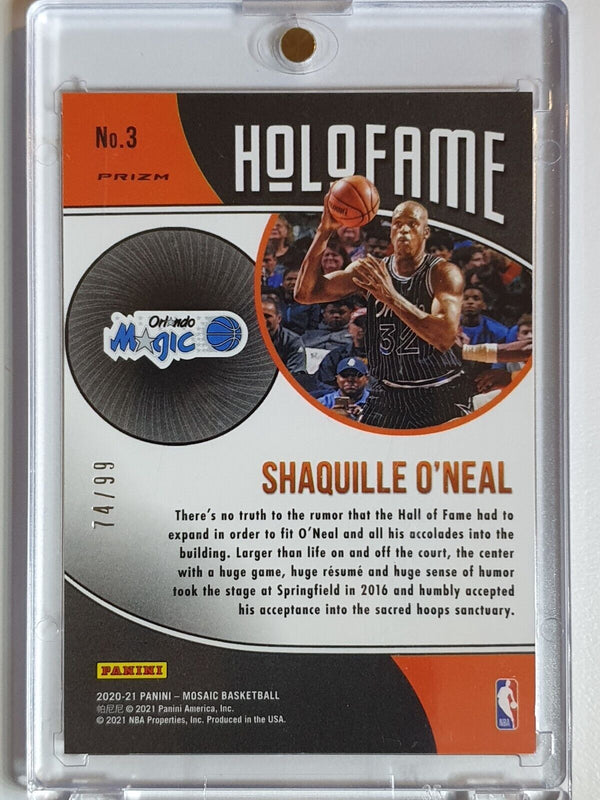 2020 Panini Mosaic Shaquille O'Neal #3 REACTIVE YELLOW /99 Prizm - Rare