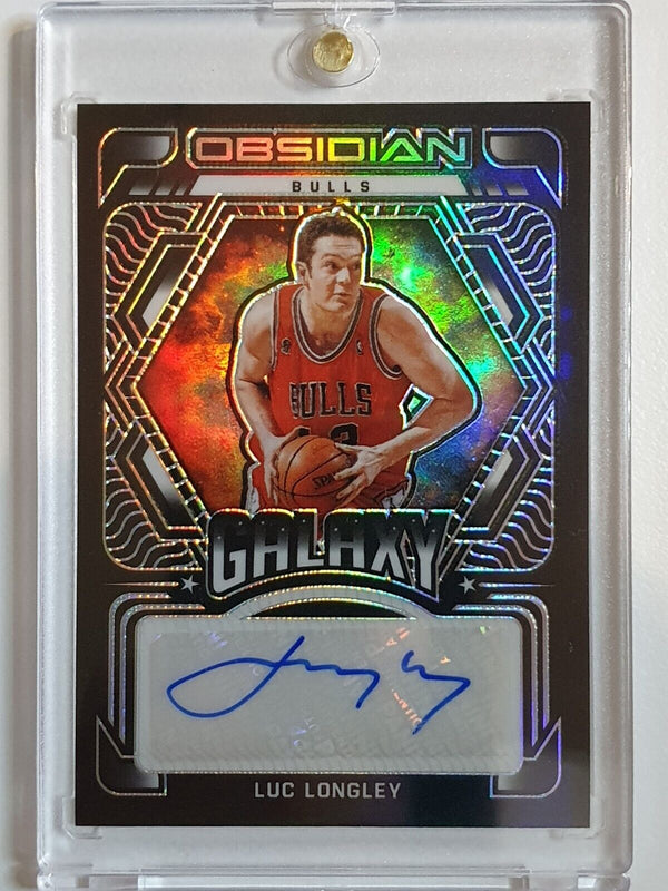 2021 Panini Obsidian Luc Longley AUTO Galaxy /149 Holo Autographs - Rare