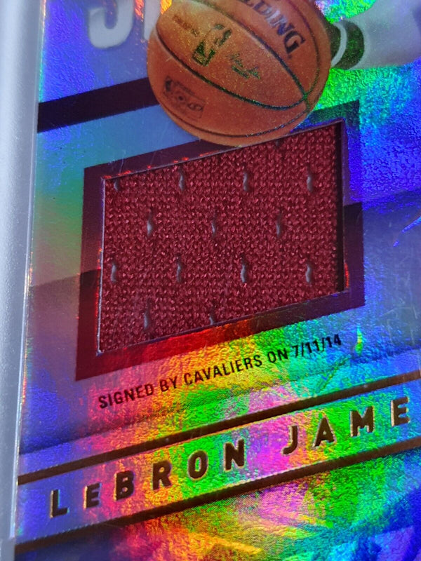 2015 Prestige LeBron James #PATCH PURPLE HOLO /25 Game Worn Jersey - Rare