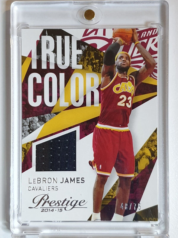 2014 Panini Prestige LeBron James #23 #PATCH /75 Game Worn Jersey - Rare