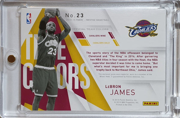 2014 Panini Prestige LeBron James #23 #PATCH /75 Game Worn Jersey - Rare