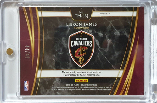 2019 Panini Select LeBron James #PATCH COPPER /49 Game Worn Jersey - Rare