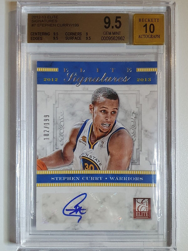 2012 Panini Elite Stephen Curry AUTO /199 Signatures - BGS 9.5 (POP 5)