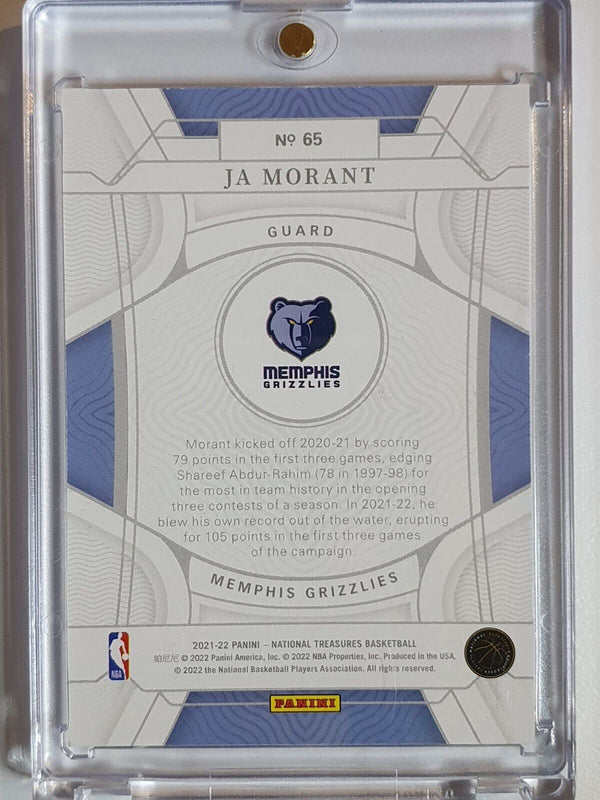 2021 Panini National Treasure Ja Morant #65 SILVER /99 Prizm - Ready for Grading