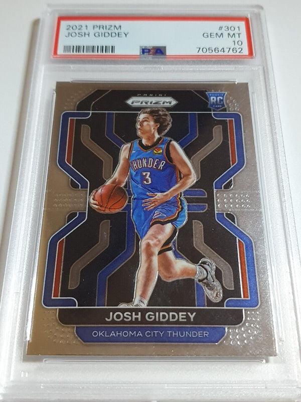 2021 Panini Prizm Josh Giddey Rookie #301 RC - PSA 10 (LOW POP)