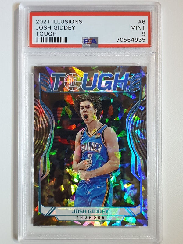 2021 Illusions Josh Giddey Rookie TOUGH ICE CASE HIT - PSA 9  (POP 4)