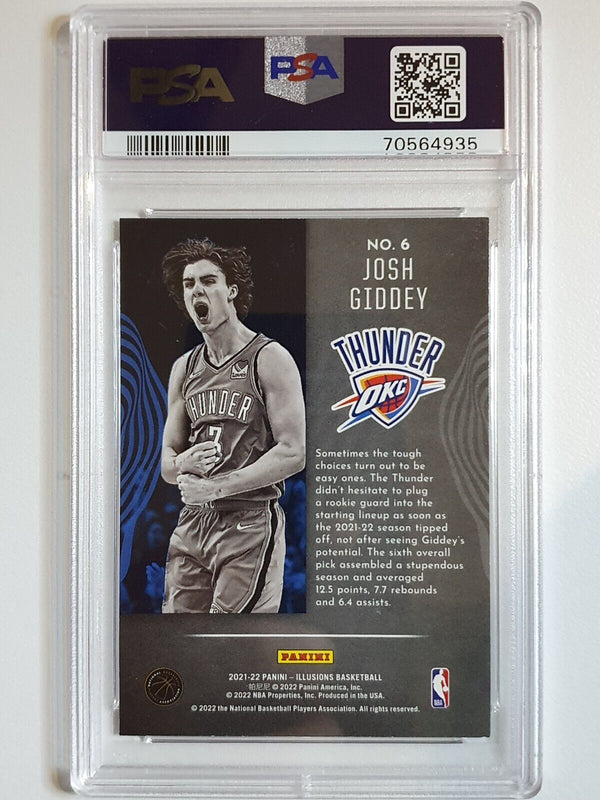 2021 Illusions Josh Giddey Rookie TOUGH ICE CASE HIT - PSA 9  (POP 4)