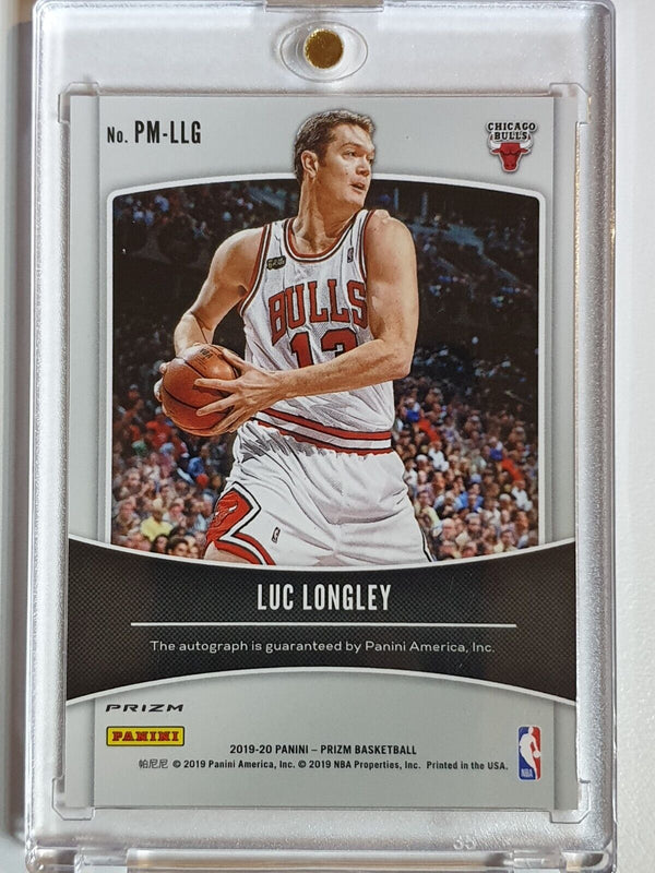 2019 Panini Prizm Luc Longley AUTO ORANGE CRACKED ICE Holo Penmanship - Rare