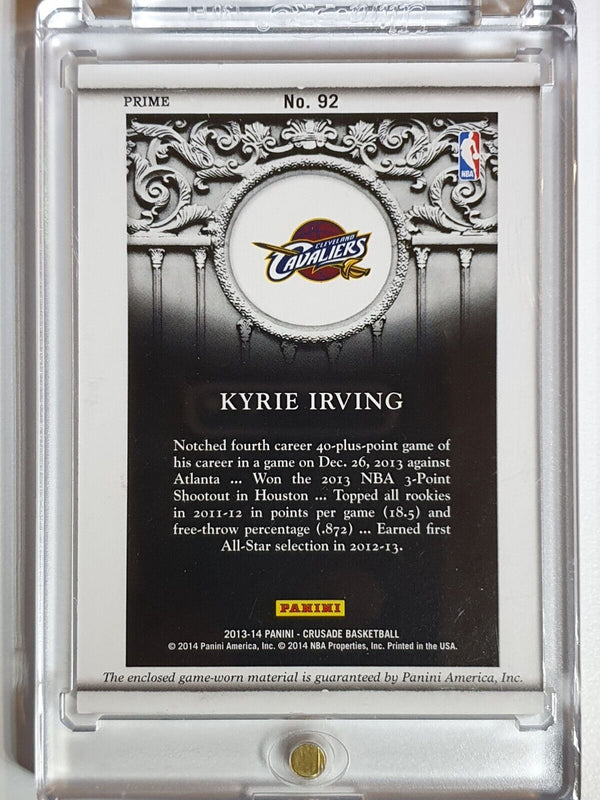 2013 Panini Crusade Kyrie Irving #PATCH PRIME /25 Game Worn Jersey - Rare
