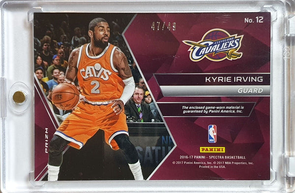 2016 Panini Spectra Kyrie Irving #PATCH /49 PINK HYPER Jumbo Jersey - Rare