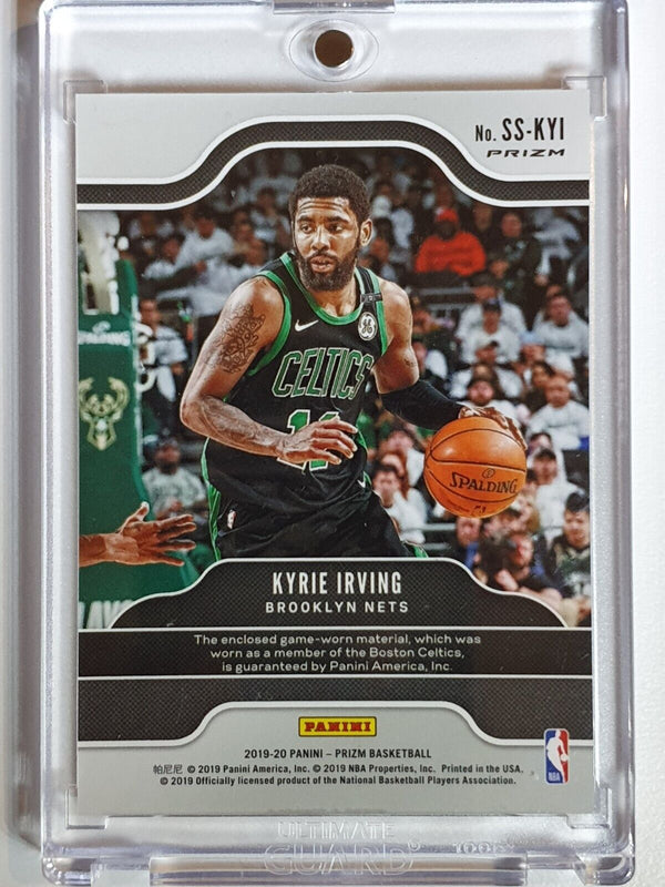 2019 Panini Prizm Kyrie Irving #PATCH ORANGE ICE Game Worn Jersey - Rare