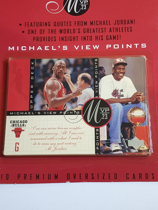 1997 Upper Deck Michael Jordan View Points Set (10 Jumbo Cards) - Factory Sealed