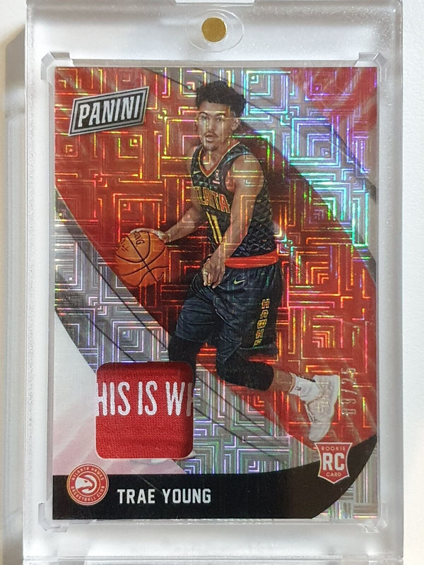 2018 Panini Trae Young Rookie LAUNDRY #PATCH ESCHER SQUARES /25 RC - Rare