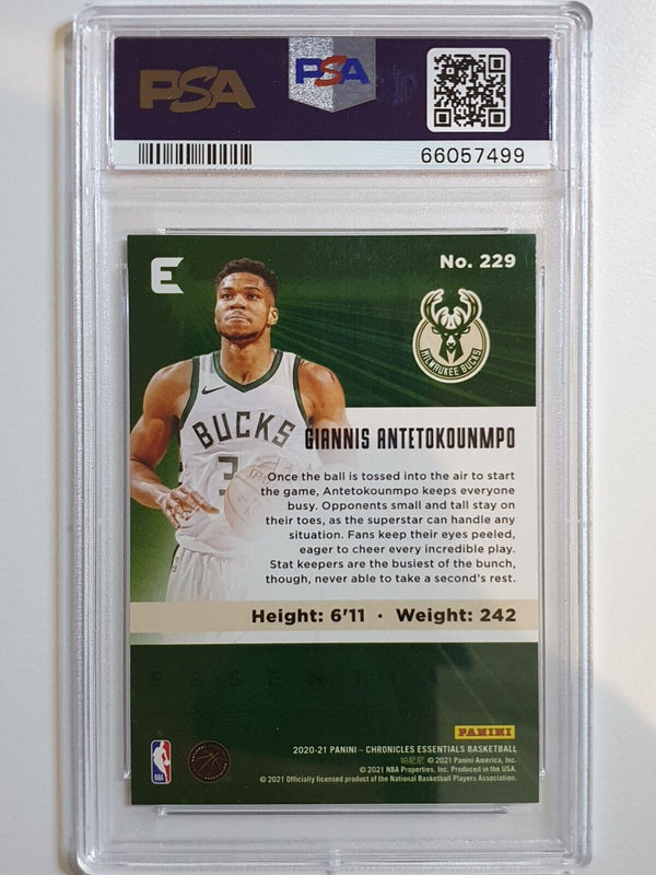 2020 Chronicles Giannis Antetokounmpo GOLD Prizm /10 - PSA 9 (POP 1)