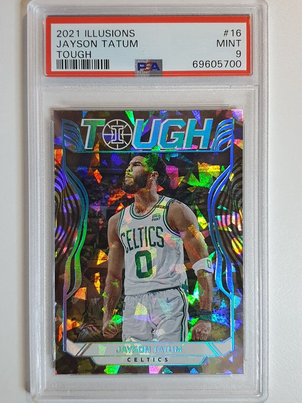 2021 Panini Illusions Jayson Tatum #16 TOUGH ICE CASE HIT - PSA 9 (POP 5)