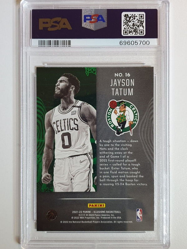 2021 Panini Illusions Jayson Tatum #16 TOUGH ICE CASE HIT - PSA 9 (POP 5)