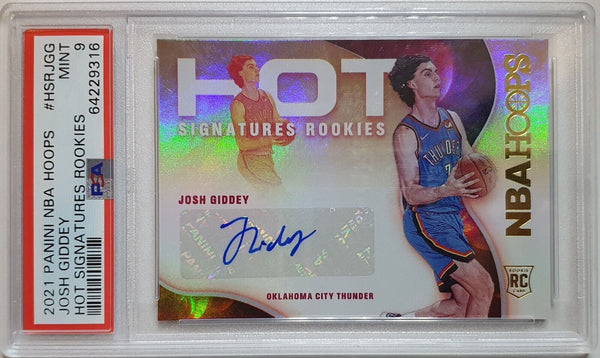 2021 NBA Hoops Josh Giddey Rookie AUTO Hot Signatures Rookie - PSA 9 (POP 12)