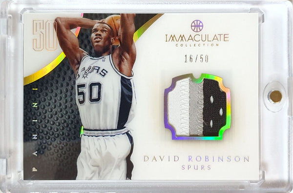 2015 Panini Immaculate David Robinson #PATCH /50 Game Worn Jersey - Rare