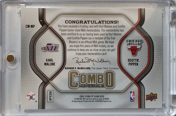 2009 SP Game Used Karl Malone Scottie Pippen #PATCH /155 Combo Materials - Rare