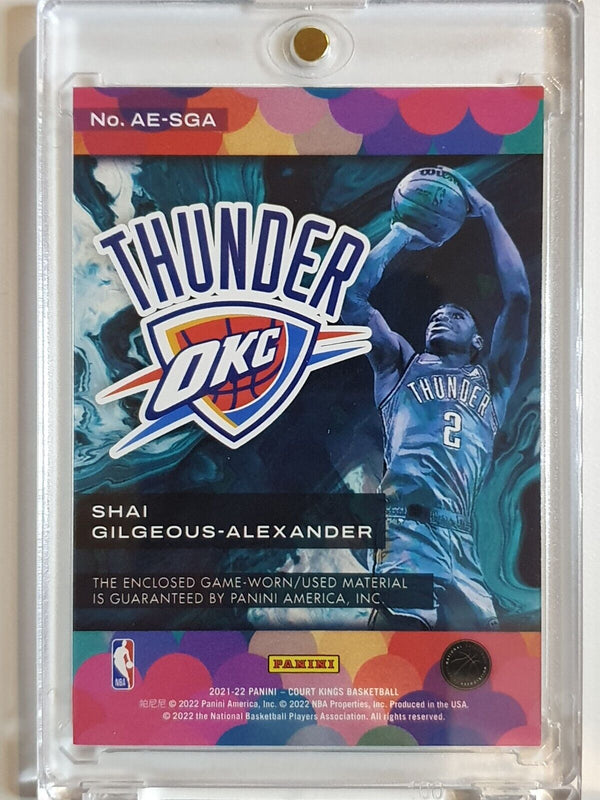 2021 Panini Court Kings Shai Gilgeous-Alexander #PATCH Game Worn Jersey - Rare