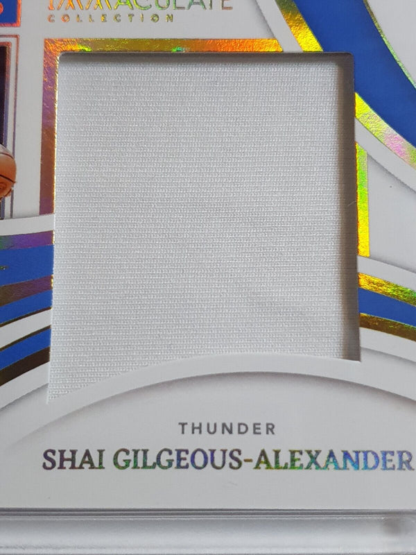 2021 Immaculate Shai Gilgeous-Alexander #PATCH /99 Game Worn Jersey - Rare