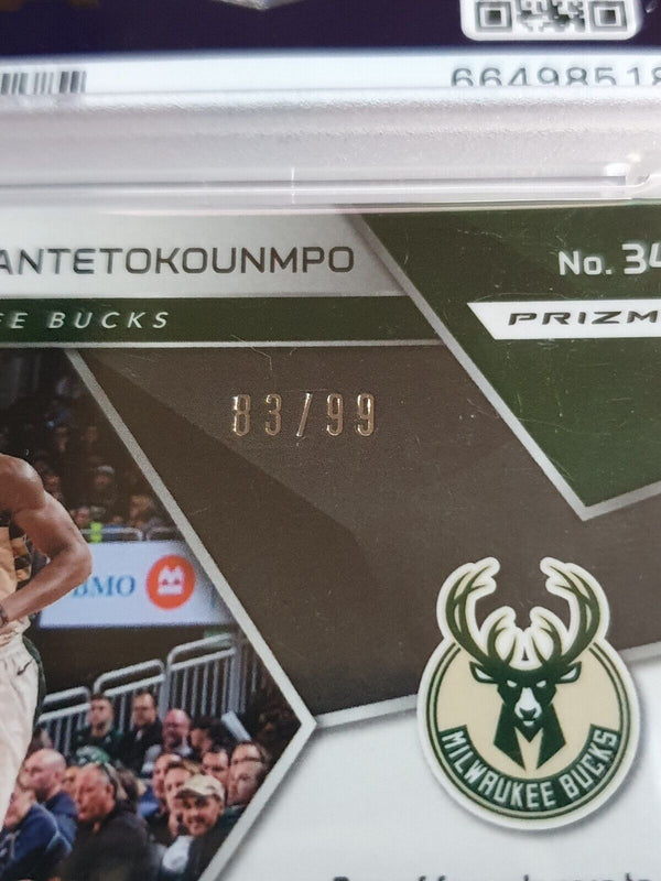 2018 Spectra Giannis Antetokounmpo #34 RED STARS HOLO /99 - PSA 9 (POP 5)