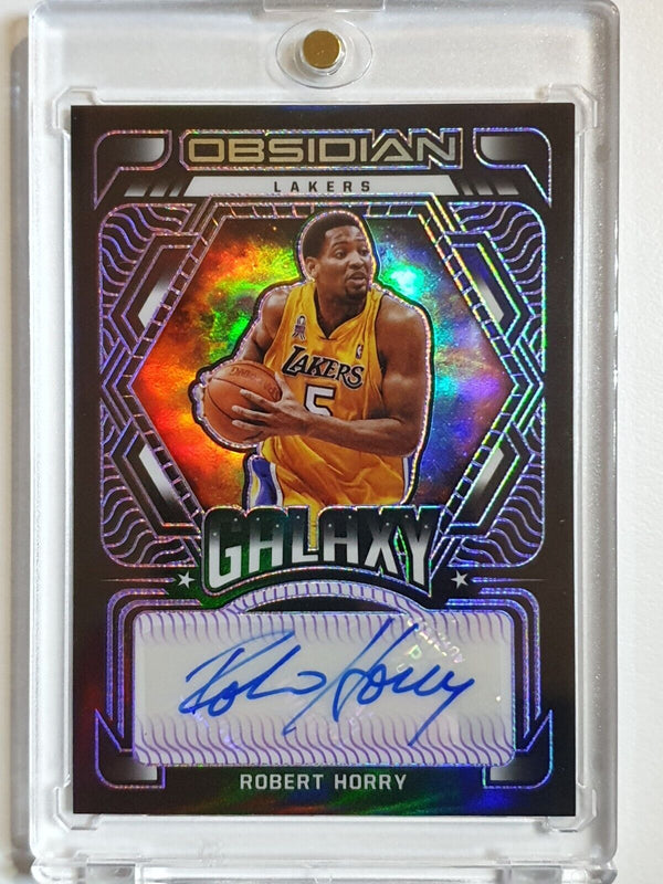 2021 Panini Obsidian Robert Horry AUTO PURPLE /75 Galaxy Authographs - Rare