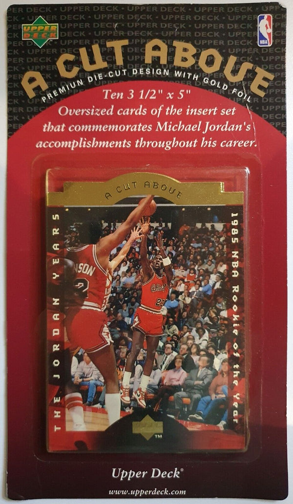 1996 Upper Deck Michael Jordan A Cut Above (10 Die-Cut Cards) - Factory Sealed