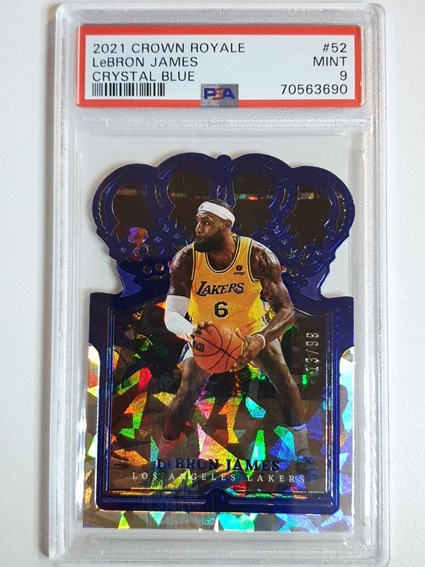 2021 Crown Royale LeBron James BLUE /99 Holo Die Cut - PSA 9 (POP 2)