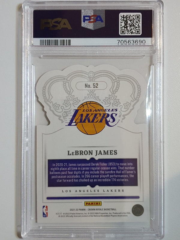 2021 Crown Royale LeBron James BLUE /99 Holo Die Cut - PSA 9 (POP 2)